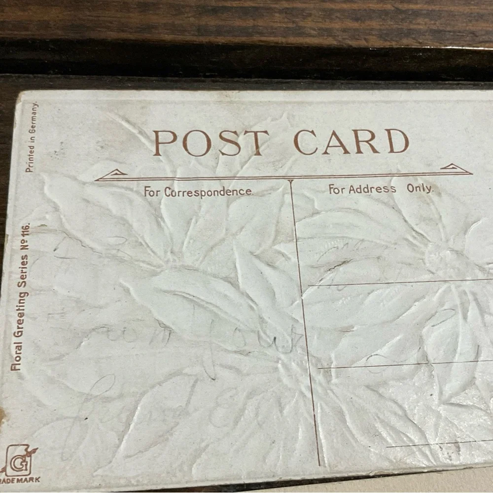 Antique Lot of 9 Christmas Best Wishes Postcards Flowers Angels
